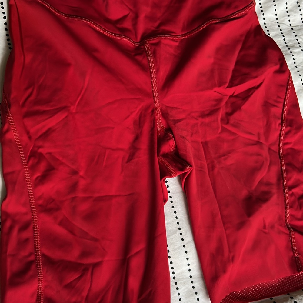 Lululemon Red Biker Shorts